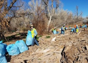 Trash bags from Santa Cruz River cleanup