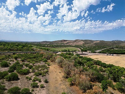 Recent drone photo of dry riverbed at Palo Parado.
